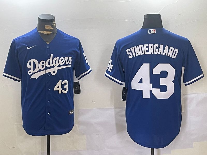 Men Los Angeles Dodgers #43 Syndergaard Blue Game 2024 Nike MLB Jersey style 11204->los angeles dodgers->MLB Jersey